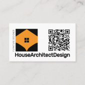 Carte De Visite Code QR de design d'intérieur Architect (Devant)