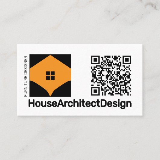 Carte De Visite Code QR de design d'intérieur Architect (Devant)