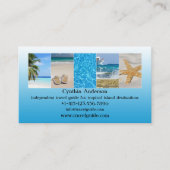 Carte De Visite Code QR de destination tropicale Agent de voyages (Devant)