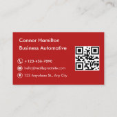 Carte De Visite Code QR de detailing professionnel de lavage de vo (Dos)