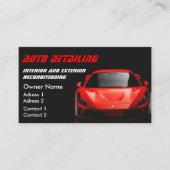 Carte De Visite Code QR de detailing professionnel de lavage de vo (Devant)