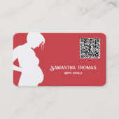 Carte De Visite Code QR de Doula Midwoman (Devant)