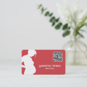 Carte De Visite Code QR de Doula Midwoman (Debout devant)