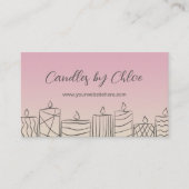 Carte De Visite Code QR de fabricant de bougies Rose & Tan Scribbl (Devant)
