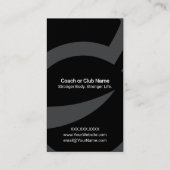 Carte De Visite Code QR de Fitness Moderne avec Kettlebell (Dos)