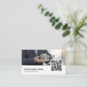 Carte De Visite Code QR de gestion des propriétés (Debout devant)