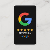 Carte De Visite Code QR de Google Avis Évaluez Mon Entreprise 5 Ét (Dos)