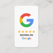 Carte De Visite Code QR de Google Avis Évaluez Mon Entreprise 5 Ét (Dos)