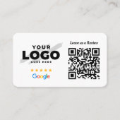 Carte De Visite Code QR de Google Avis Lien d'avis sur l'entrepris (Devant)