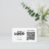 Carte De Visite Code QR de Google Avis Lien d'avis sur l'entrepris (Debout devant)