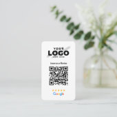 Carte De Visite Code QR de Google Avis Lien de révision d'entrepri (Debout devant)