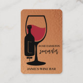 Carte De Visite Code QR de la barre de vin (Devant)