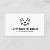 Carte De Visite Code QR de la boulangerie de friandises pour chien (Devant)
