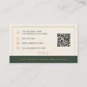 Carte De Visite Code QR de la boulangerie de Noël moderne (Dos)