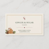 Carte De Visite Code QR de la boulangerie de Noël moderne (Devant)