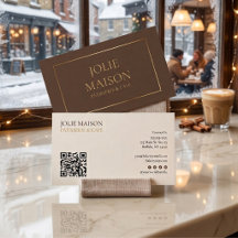 Code QR de la boulangerie française marron et crèm