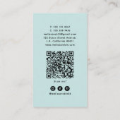 Carte De Visite Code QR de la boutique de fleuriste Fleurs Tendanc (Dos)