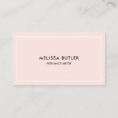 Carte De Visite Code QR de la boutique de maquillage Minimal Blush (Devant)