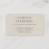 Carte De Visite Code QR de la boutique de vêtements en lin (Devant)