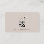 Carte De Visite Code QR de la boutique Neutre (Dos)