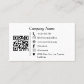 Carte De Visite Code QR de la clinique d'esthétique Minimal Arch n (Dos)