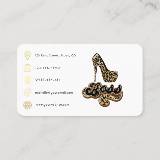 Carte De Visite Code QR de la dame du chef (Dos)