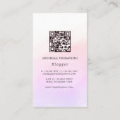 Carte De Visite Code QR de la dame du chef (Dos)