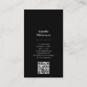 Carte De Visite Code QR de la Déesse Triple Lune Céleste Merci (Dos)
