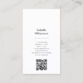 Carte De Visite Code QR de la Déesse Triple Lune Céleste Merci Bu (Dos)