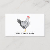 Carte De Visite Code QR de la ferme de poulets et d'œufs (Devant)