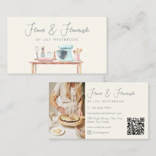 Carte De Visite Code QR de la fiche de chef pâtissier de la boulan