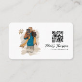 Carte De Visite Code QR de la fille selfie à la mode (Devant)