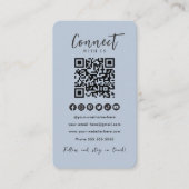 Carte De Visite Code QR De La Marine Moderne Connectez-Vous Aux Mé (Devant)