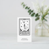 Carte De Visite Code QR de la marque d'esthéticienne Tarot (Debout devant)