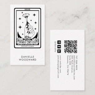 Carte De Visite Code QR de la marque d'esthéticienne Tarot