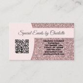 Carte De Visite Code QR de la Parties scintillant rose professionn (Devant)