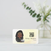 Carte De Visite Code QR de la patronne (Debout devant)