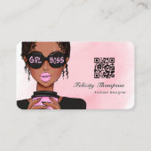 Carte De Visite Code QR de la patronne (Devant)