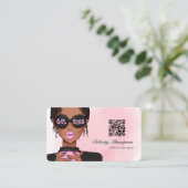 Carte De Visite Code QR de la patronne (Debout devant)