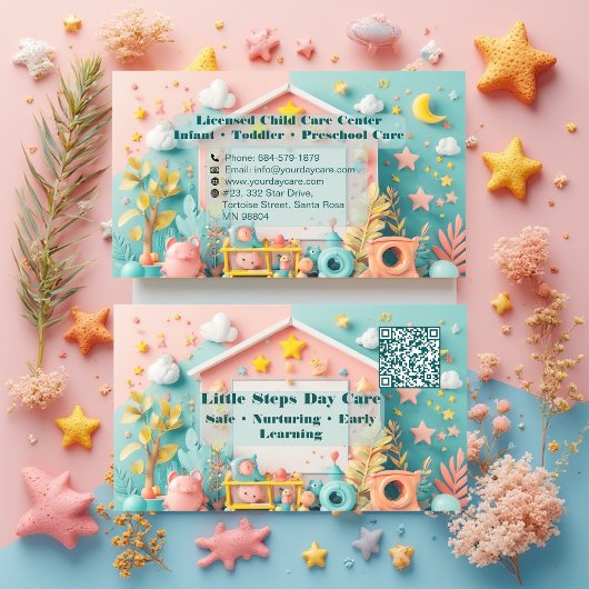 Carte De Visite Code QR de la petite entreprise 'Little Steps Day