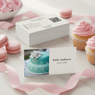 Carte De Visite Code QR de la photo de la boulangerie-pâtisserie