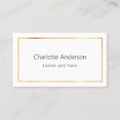 Carte De Visite Code QR de la photo en or blanc (Devant)