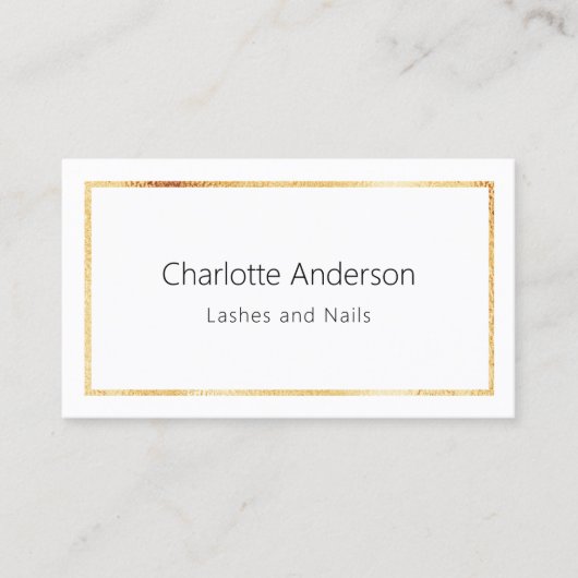 Carte De Visite Code QR de la photo en or blanc (Devant)