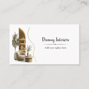 Carte De Visite Code QR de la société de design d'intérieur modern