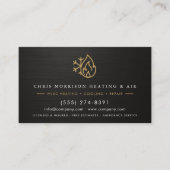 Carte De Visite Code QR de la société de services de CVC métalliqu (Devant)