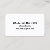 Carte De Visite Code QR de la société en mouvement (Dos)