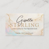 Carte De Visite Code QR de la technicienne de cils Opal Stone (Devant)