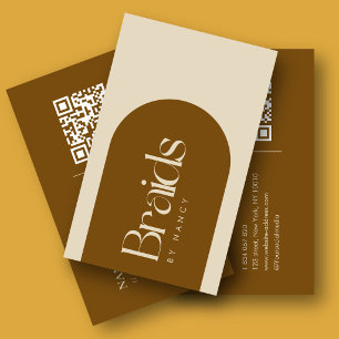 Carte De Visite Code QR de la tresseuse de cheveux à l'arche en te