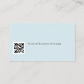 Carte De Visite Code QR de l'agence de voyages (Dos)