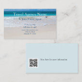 Carte De Visite Code QR de l'agence de voyages (Devant / Derrière)